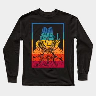 Vintage Chill Lion Long Sleeve T-Shirt